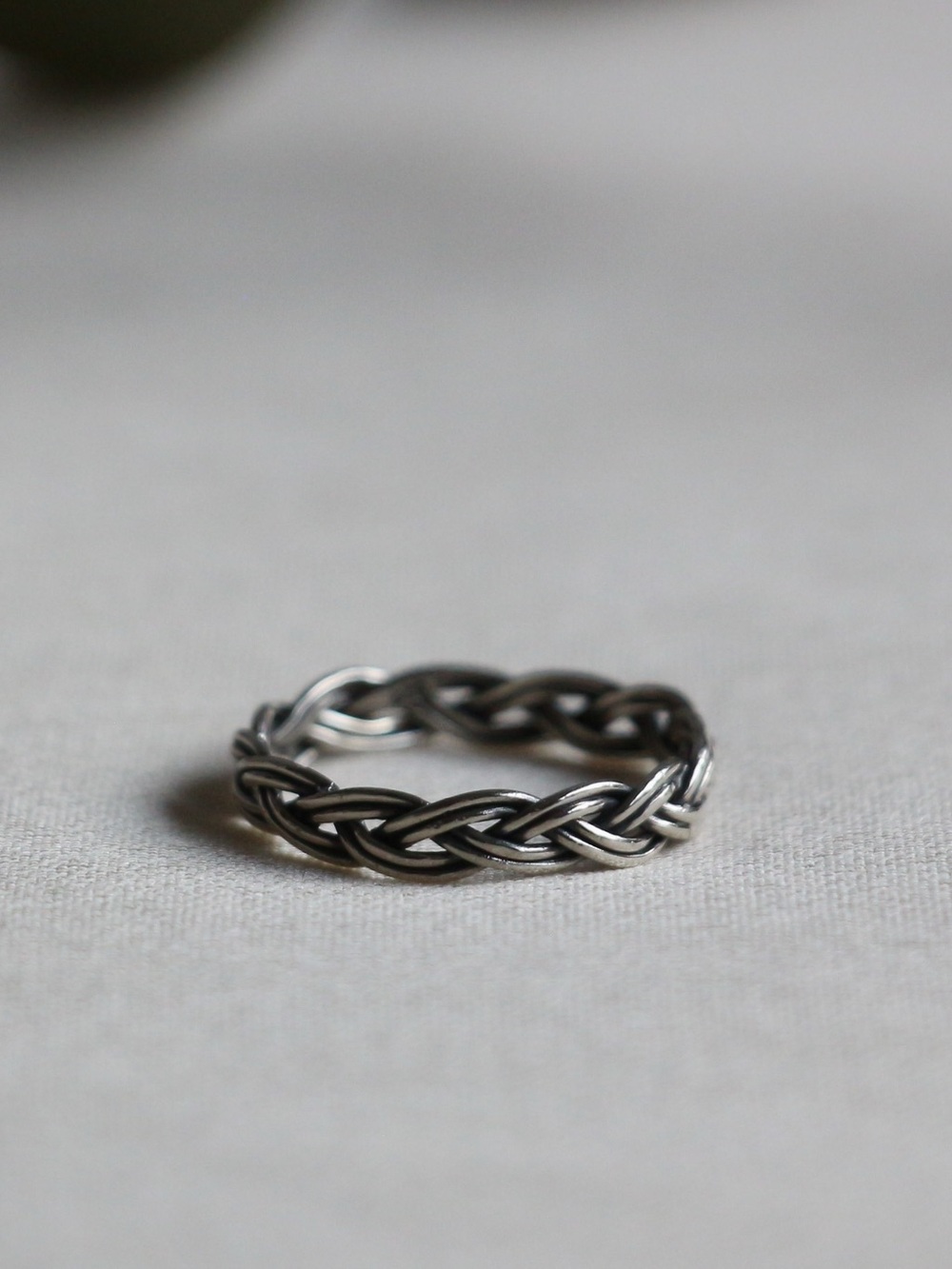 Handcrafted Sterling Silver Braided Wire Band